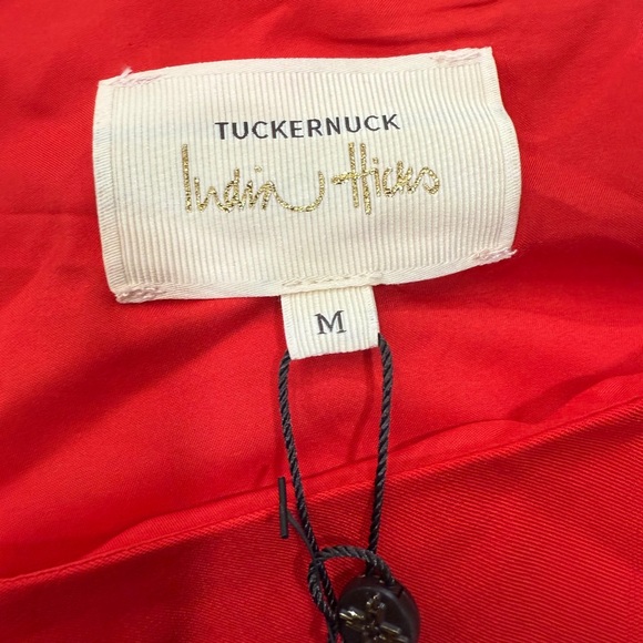 Tuckernuck x India hicks One shoulder Carmen midi dress size medium Scarlet red - Picture 9 of 9